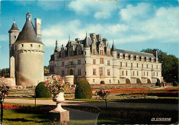 37 - Chenonceau - Le Château - A Gauche, La Tour De Marques - Etat Scotch Visible Sur Le Bas - CPM - Voir Scans Recto-Ve - Chenonceaux