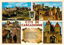 11 - Carcassonne - La Cité Médiévale - Multivues - Blasons - Carte Neuve - CPM - Voir Scans Recto-Verso - Carcassonne