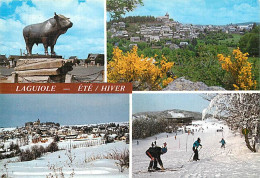 12 - Laguiole - Multivues - Hiver - Neige - Skieurs - CPM - Voir Scans Recto-Verso - Laguiole