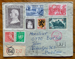 FRANCIA - REGISTERED/ESPRESSO FROM PARIS 29/4/44 TO JICIN - BOEMIA  - MARESCIALLO PHILIPPE PÉTAIN - Briefe U. Dokumente