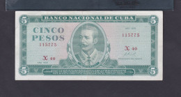CUBA 5 PESOS 1972 VF/MBC+ - Cuba