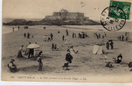 St Saint Malo Le Fort National Et La Grande Plage - Saint Malo