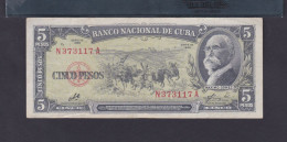 CUBA 5 PESOS 1960 VF/MBC+ CON LA FIRMA DEL CHE GUEVARA - Cuba