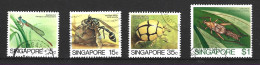 SINGAPOUR. Timbres De 1985 Oblitérés. Libellule/Coléoptère/Guêpe/Criquet. - Autres & Non Classés