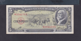 CUBA 5 PESOS 1960 VF/MBC+ CON LA FIRMA DEL CHE GUEVARA - Cuba