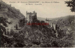 CPA ENVIRONS D'ARGENTAT - (CORREZE) - LES RUINES DU CHATEAU DU MERLE - ENSEMBLE - Argentat