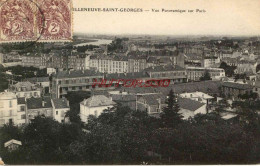 CPA VILLENEUVE SAINT GEORGES - VUE PANORAMIQUE SUR PARIS - Villeneuve Saint Georges