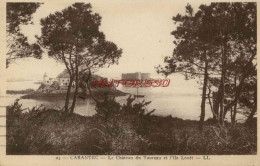 CPA CARANTEC - LE CHATEAU DE TAUREAU ET L'ILE LOUET - LL - Carantec