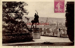 CPA BLOIS - VUE GENERALE - LA LOIRE - STATUE DE JEANNE D'ARC - Blois