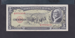 CUBA 5 PESOS 1960 XF/EBC- CON LA FIRMA DEL CHE GUEVARA - Cuba