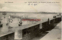 CPA SAINT MALO - LES REMPARTS - LE MOLE AU LOIN DINARD - Saint Malo