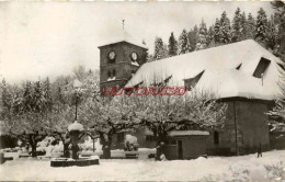 CPSM SAMOENS - (HTE SAVOIE) - LA PLACE DE L'EGLISE SOUS LA NEIGE - Samoëns