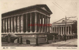 CPA NIMES - MAISON CARREE ET LE THEATRE - Nîmes