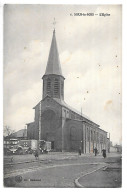 Cpa...Sous-le-Bois...Maubeuge..(nord)...l'église...animée...(camions Militaires , Ambulance)... - Autres & Non Classés