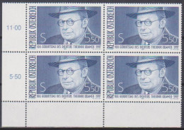 1997 , Mi 2209 ** (1) - 4 Er Block Postfrisch - 100. Geburtstag Von Theodor Kramer - Unused Stamps