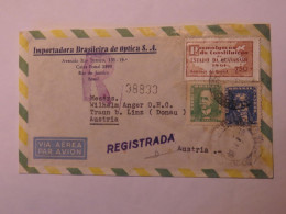 BRAZIL AIRMAIL REGISTERED COVER TO AUSTRIA - Other & Unclassified