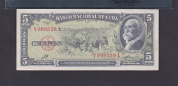 CUBA 5 PESOS 1960 AU/EBC+ CON LA FIRMA DEL CHE GUEVARA - Cuba