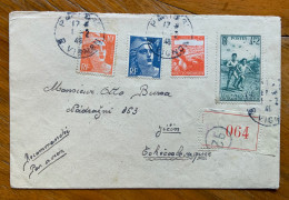 FRANCIA - REGISTERED FROM PARIS 1/2/46 TO PRAGA - Covers & Documents