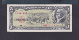 CUBA 5 PESOS 1960 AU/EBC+ CON LA FIRMA DEL CHE GUEVARA - Kuba