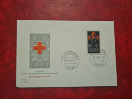 Lettre / Carte   1955    FDC  SAAR  SAARBRUCKEN TAG AUSGABT SONDERMARKE DER POST UND TELEGRAFEN - Sonstige & Ohne Zuordnung