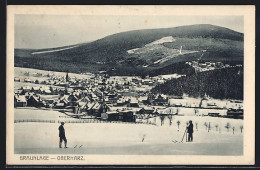 AK Braunlage /Oberharz, Teilansicht Mit Skifahrern Im Schnee  - Oberharz