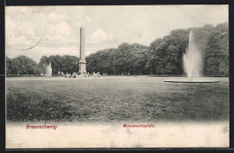 AK Braunschweig, Monumentsplatz Mit Fontäne  - Braunschweig