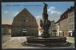 AK Zittau-Neustadt, Herkulesbrunnen Und Stadtwaage  - Zittau