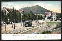 AK Görlitz, Strassenbahn An Der Landskrone  - Görlitz