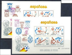 ESPAÑA 1982 - CAMPEONATO DEL MUNDO DE FUTBOL ESPAÑA'82 - 2 HOJITAS - EDIFIL Nº 2664-2665** - 1982 – Espagne