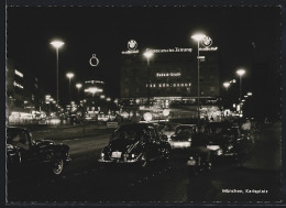 AK München, Karlsplatz Mit Hotel Königshof Bei Nacht  - München