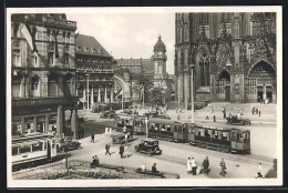 AK Köln, Dom Und Hauptbahnhof Mit Strassenbahnen  - Tramways