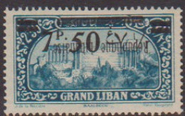 Grand Liban  93ab** Variété Surcharge Fr. Renversée - Other & Unclassified