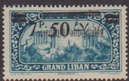 Grand Liban  93ab** Variété Surcharge Fr. Renversée - Andere & Zonder Classificatie