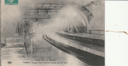 (MIE)75 PARIS  Inondations ;la Gare ST MICHEL Envahie Par Les Eaux - Paris Flood, 1910