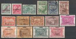 ACORES / PORTUGAL - 1911 - ANNEE COMPLETE (SAUF 147) YVERT N° 137/146+148/152 * / OBLITERES - COTE = 80 EUR - Azores