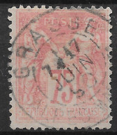 FRANCE TYPE SAGE 75c ROSE N° 81 AVEC CACHET A DATE DE GRASSE - COTE 150 € - 1876-1898 Sage (Type II)