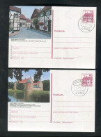 "BUNDESREPUBLIK DEUTSCHLAND" 1983, 2 Bildpostkarten Je Mit Bild "HERTEN" Und Mit Bildgleichem Stempel (A2136) - Illustrated Postcards - Used