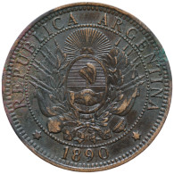 LaZooRo: Argentina 2 Centavos 1890 XF - Argentine