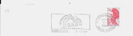Lettre Entière Flamme 1989 Thonon Les Bains Haute Savoie - Mechanische Stempels (reclame)