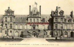 CPA FONTAINEBLEAU - PALAIS - LA FACADE - COTE DU FER  CHEVAL - LL - Fontainebleau