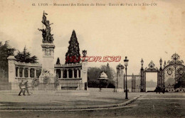 CPA LYON - MONUMENT DES ENFANTS DU RHONE - Autres & Non Classés