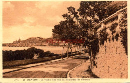 CPA MENTON - LA VIEILLE VILLE VUE DU BOULEVARD GARAVAN - Menton