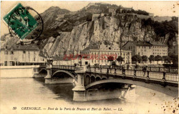 CPA GRENOBLE - PONT DE LA PORTE DE FRANCE ET FORT DE RABOT - LL - Grenoble