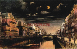 CPA RENNES - LES QUAIS AU CLAIR DE LUNE - Rennes