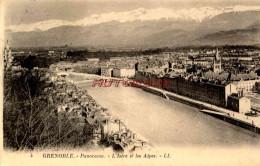 CPA GRENOBLE - PANORAMA - L'ISERE ET LES ALPES - LL - Grenoble