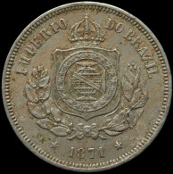 LaZooRo: Brazil 100 Reis 1871 XF - Brésil