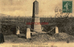 CPA CASTILLON SUR DORDOGNE - (GIRONDE) - MONUMENT COMMEMORATIF DE LA BATAILLE DE CASTILLON - BR 1014 - Sonstige & Ohne Zuordnung