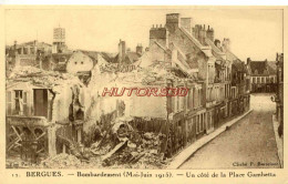 CPA BERGUES - GUERRE 1914-1918 - BOMBARDEMENT - UN COTE DE LA PLACE GAMBETTA - Bergues