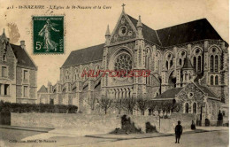 CPA SAINT NAZAIRE - L'EGLISE ET LA CURE - Saint Nazaire