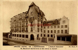 CPA LISIEUX - GRAND HOTEL DE L'ESPERANCE ( DOS PUB DE L'H^TEL) - Lisieux